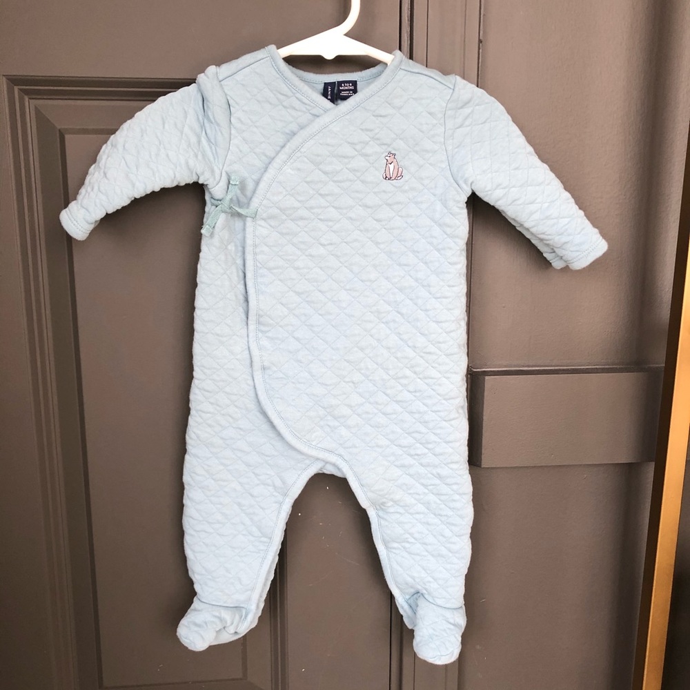 Janie and Jack Quilted Footed Onesie | 6-9 Mos